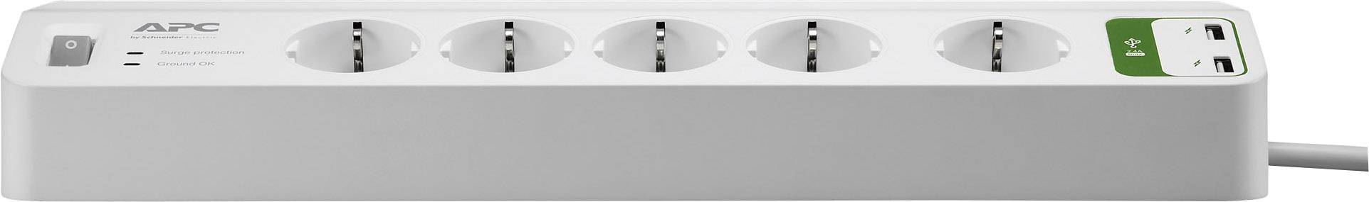 APC PM5U-GR Überspannungsschutz-Steckdosenleiste 5fach Weiß Eurostecker 1 St.