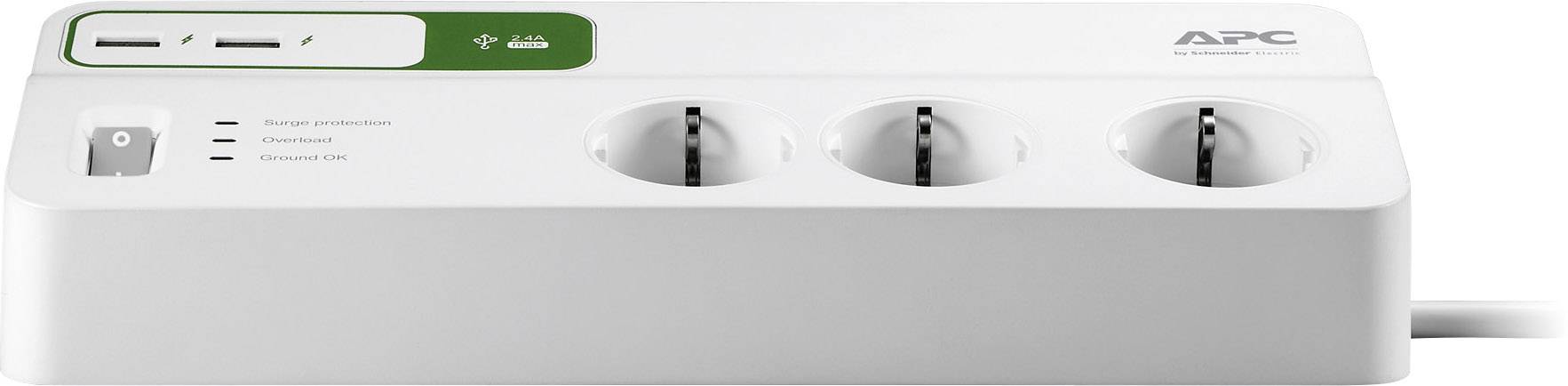APC PM6U-GR Überspannungsschutz-Steckdosenleiste 6fach Weiß Schutzkontakt 1 St.