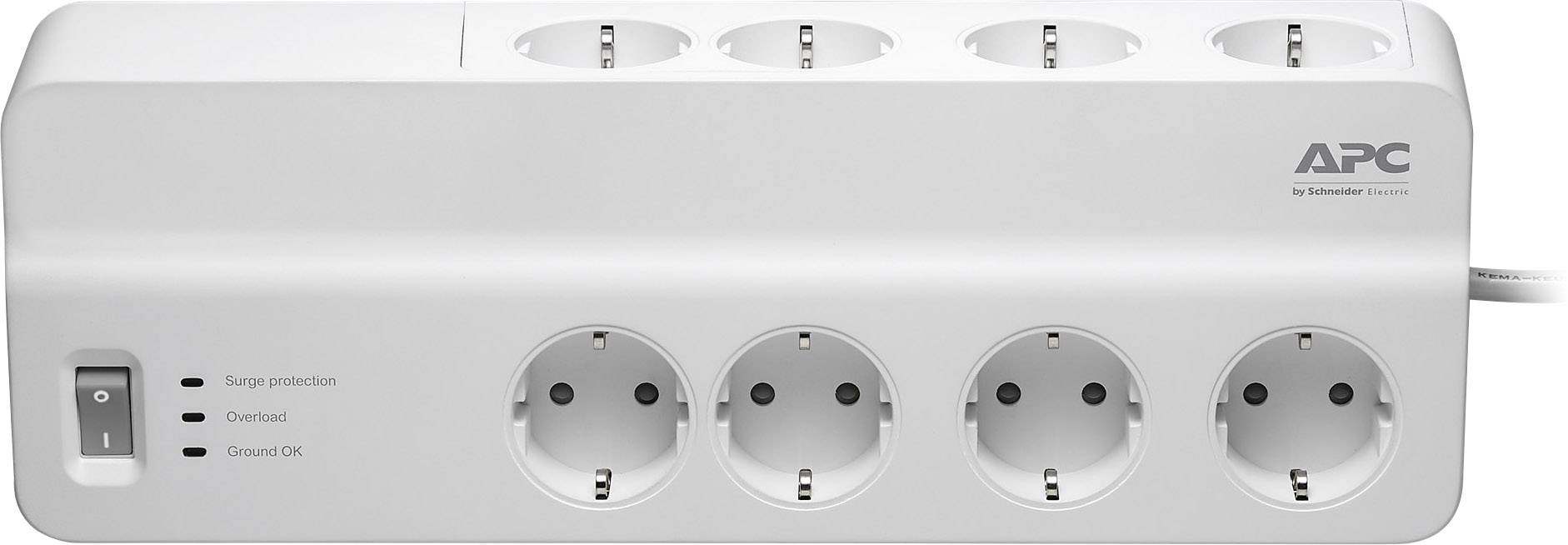 APC PM8-GR Überspannungsschutz-Steckdosenleiste 8fach Weiß Schutzkontakt 1St.