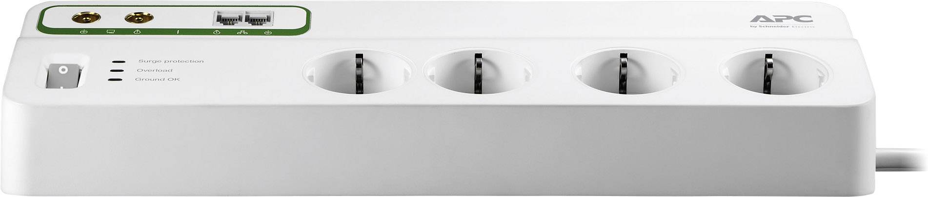 APC PMF83VT-GR Überspannungsschutz-Steckdosenleiste 8fach Weiß Schutzkontakt 1 St.