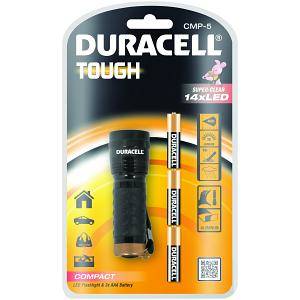 Duracell Tough Compact LED Mini-Taschenlampe batteriebetrieben 60lm 75g