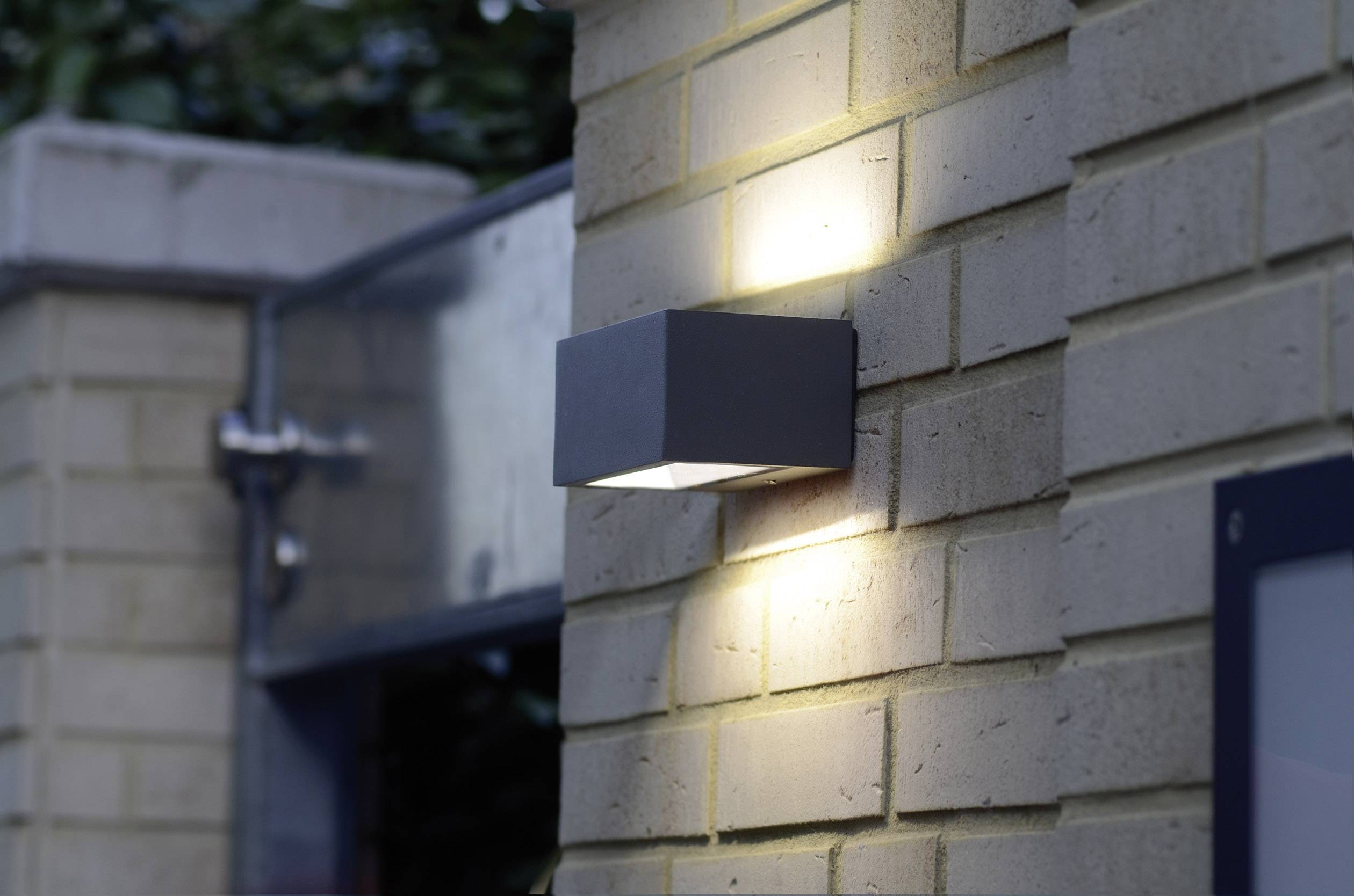 ECO-Light Gemini 1891 S GR LED-Außenwandleuchte LED LED fest eingebaut 9W Anthrazit