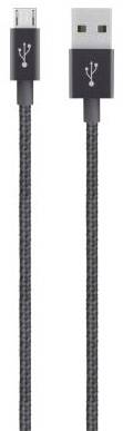 Belkin USB-Kabel USB 2.0 USB-A Stecker, USB-Micro-B Stecker 1.20 m Schwarz gesleeved F2CUo21bt04-BLK