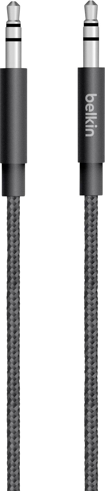 Belkin AV10164bt04-BLK Klinke Audio Anschlusskabel [1x Klinkenstecker 3.5 mm - 1x Klinkenstecker 3.5 mm] 1.20 m Schwarz gesleeved