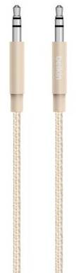 Belkin AV10164bt04-GLD Klinke Audio Anschlusskabel [1x Klinkenstecker 3.5 mm - 1x Klinkenstecker 3.5 mm] 1.20 m Gold gesleeved
