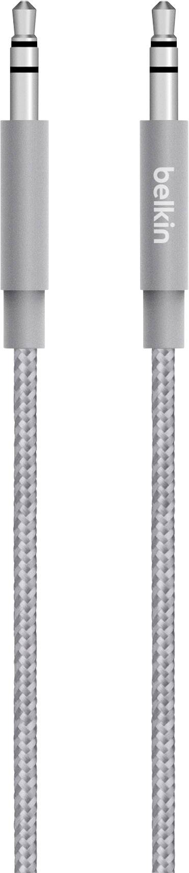 Belkin AV10164bt04-GRY Klinke Audio Anschlusskabel [1x Klinkenstecker 3.5 mm - 1x Klinkenstecker 3.5 mm] 1.20 m Grau gesleeved