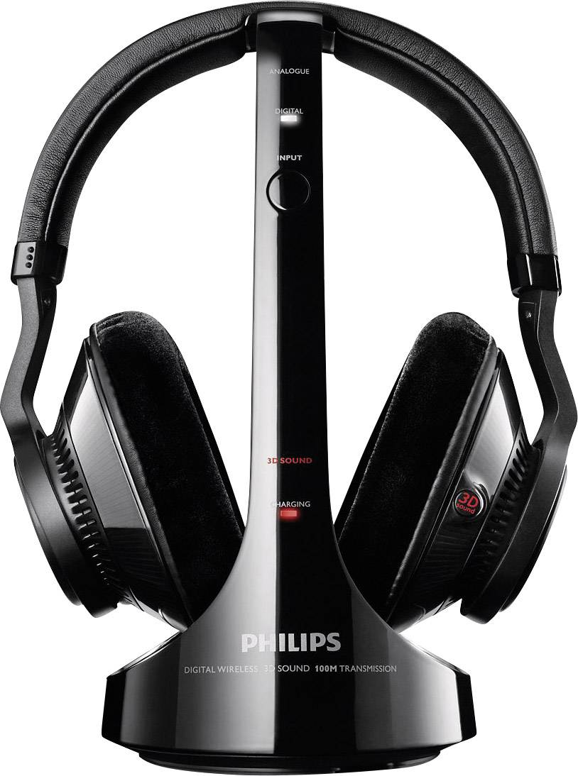 Philips SHD9200 Over Ear Kopfhörer Funk Schwarz Lautstärkeregelung, Surround-Sound