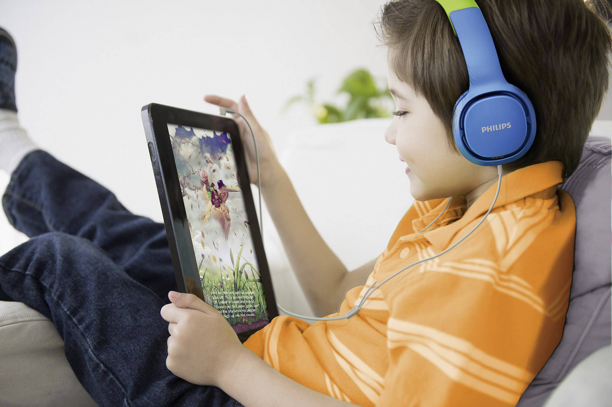 Philips SHK2000BL Over Ear Kopfhörer kabelgebunden Blau, Grün Kinder