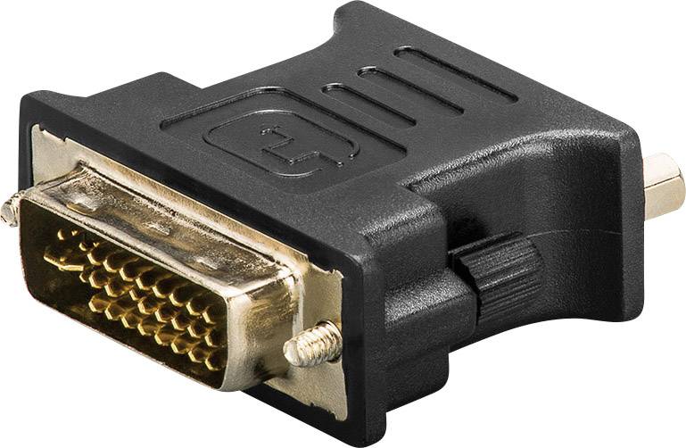 Goobay 69937 DVI / VGA Adapter [1x DVI-Stecker 24+5pol. - 1x VGA-Buchse] Schwarz vergoldete Steckkontakte