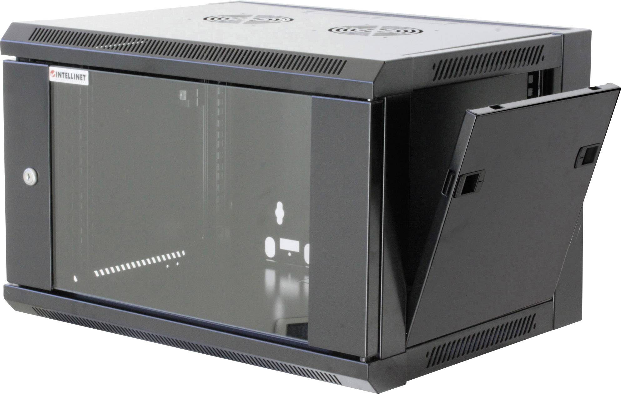 Intellinet 711739 19 Zoll Netzwerkschrank (B x H x T) 600 x 370 x 450mm 6 HE Schwarz (RAL 9005)