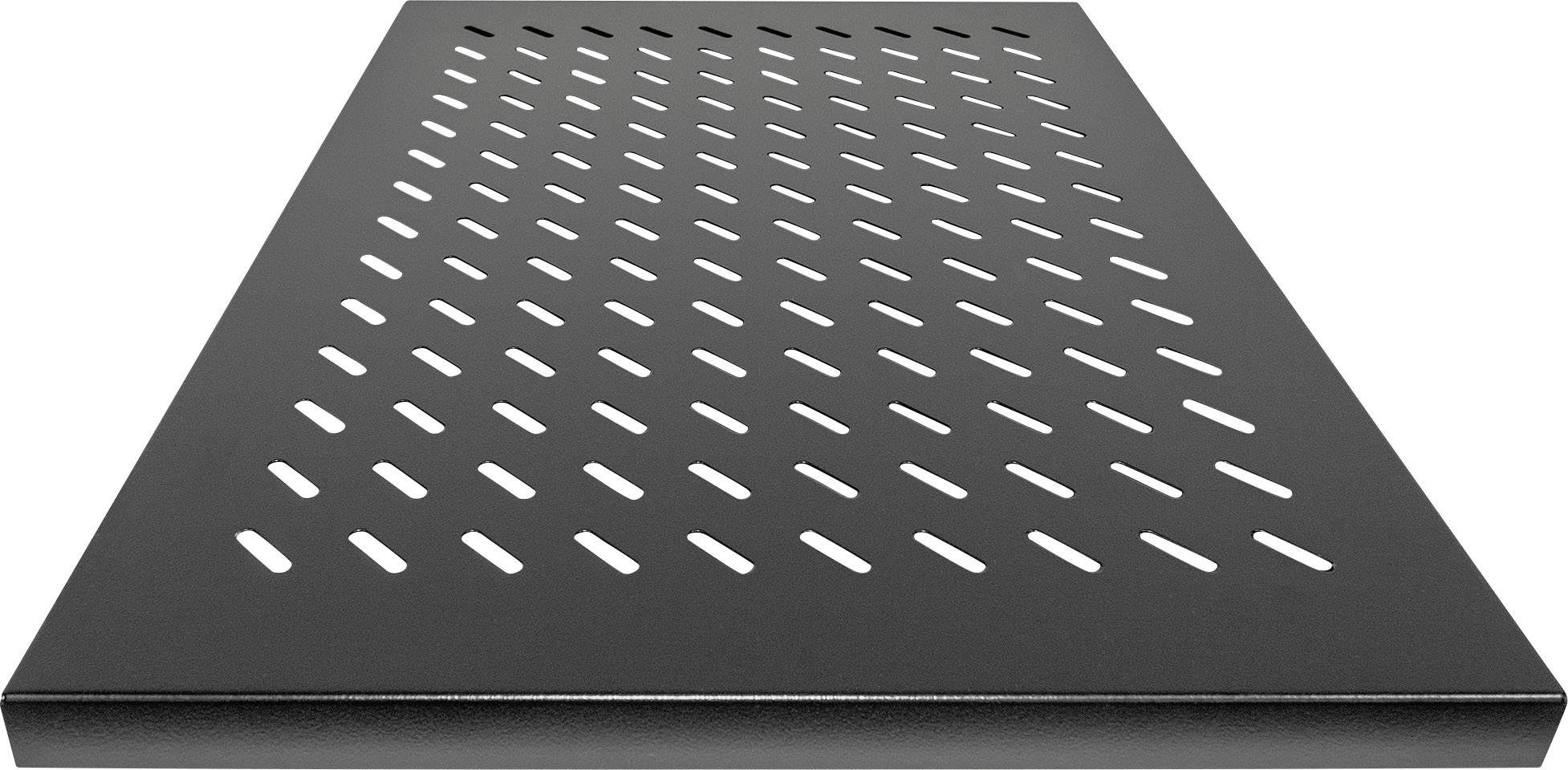 Intellinet 712576 19 Zoll Netzwerkschrank-Geräteboden 1 HE Festeinbau Geeignet für Schranktiefe: ab 800mm Schwarz