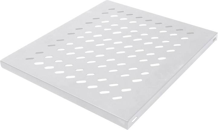 Eine weiße Belüftungsplatte mit vielen rechteckigen Löchern, die gleichmäßig über die Fläche verteilt sind.
