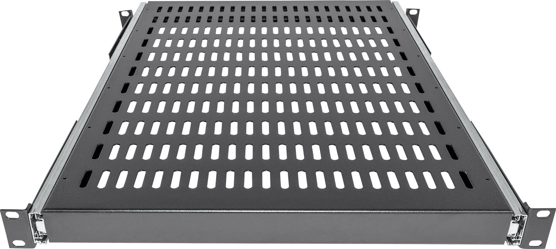 Intellinet 712613 19 Zoll Netzwerkschrank-Geräteboden 1 HE Ausziehbar Geeignet für Schranktiefe: ab 600mm Schwarz