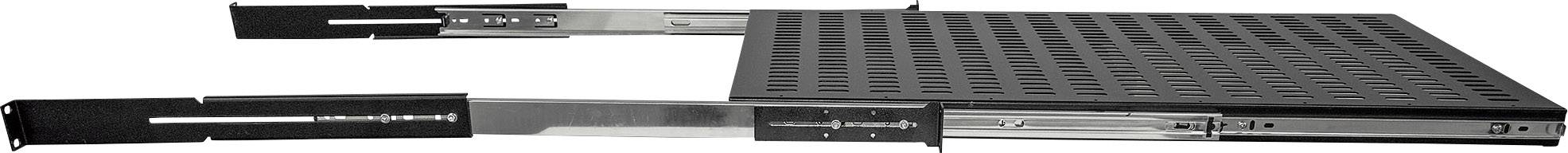 Intellinet 712620 19 Zoll Netzwerkschrank-Geräteboden 1 HE Ausziehbar Geeignet für Schranktiefe: ab 800mm Schwarz