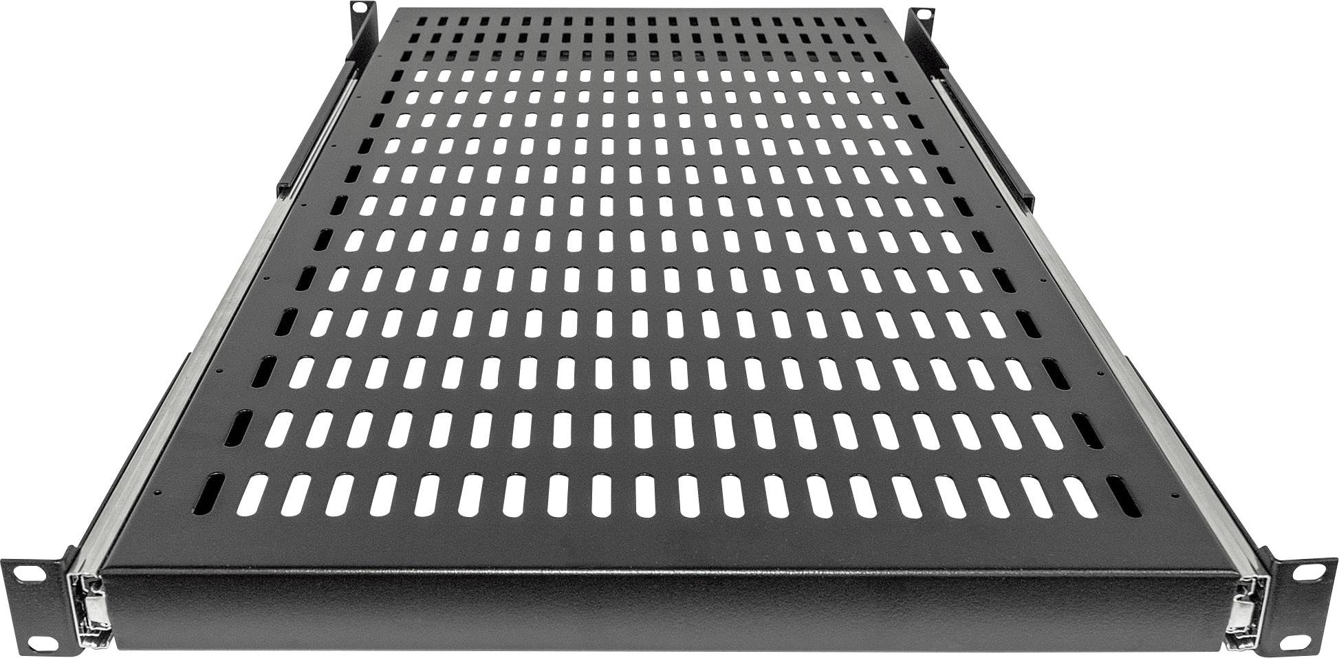 Intellinet 712620 19 Zoll Netzwerkschrank-Geräteboden 1 HE Ausziehbar Geeignet für Schranktiefe: ab 800mm Schwarz