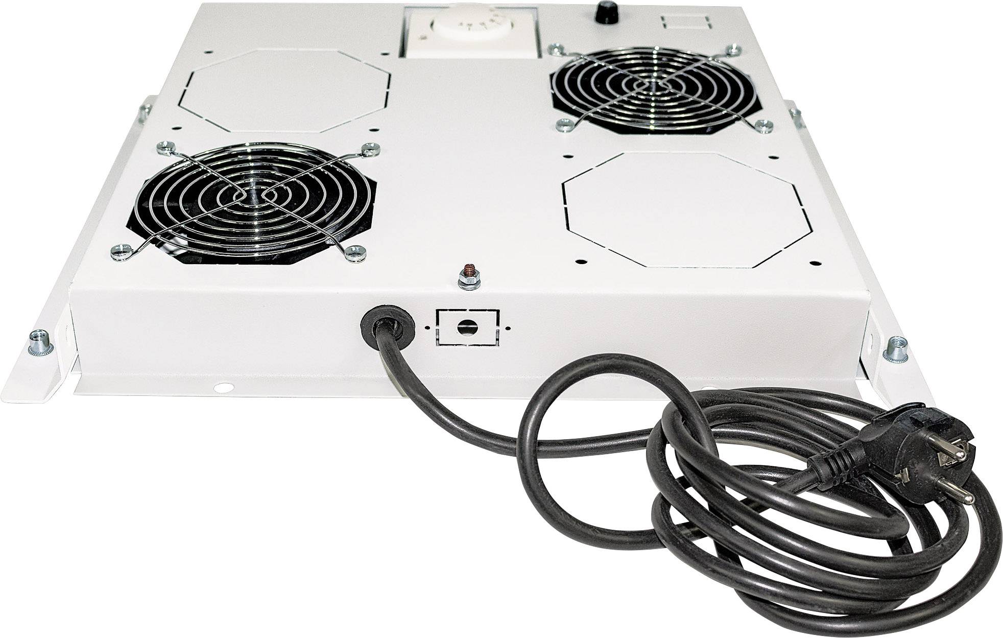 Intellinet 712781 19 Zoll 2 x Netzwerkschrank-Lüfter 1 HE Grau