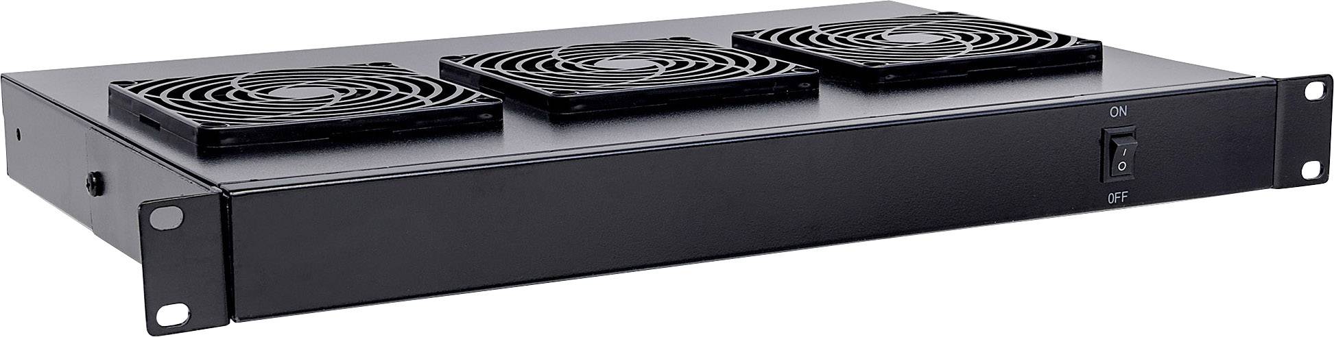 Intellinet 712668 19 Zoll 3 x Netzwerkschrank-Lüfter 1 HE Schwarz