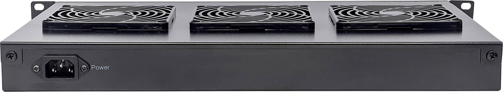 Intellinet 712668 19 Zoll 3 x Netzwerkschrank-Lüfter 1 HE Schwarz