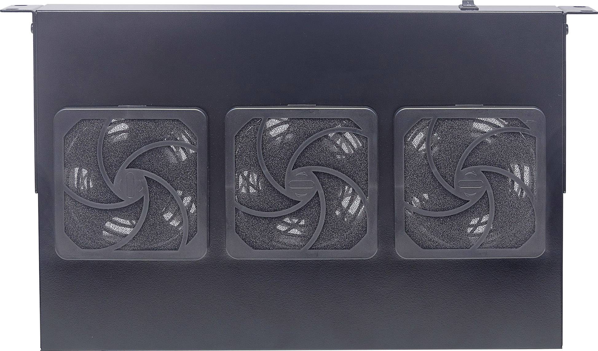 Intellinet 712668 19 Zoll 3 x Netzwerkschrank-Lüfter 1 HE Schwarz