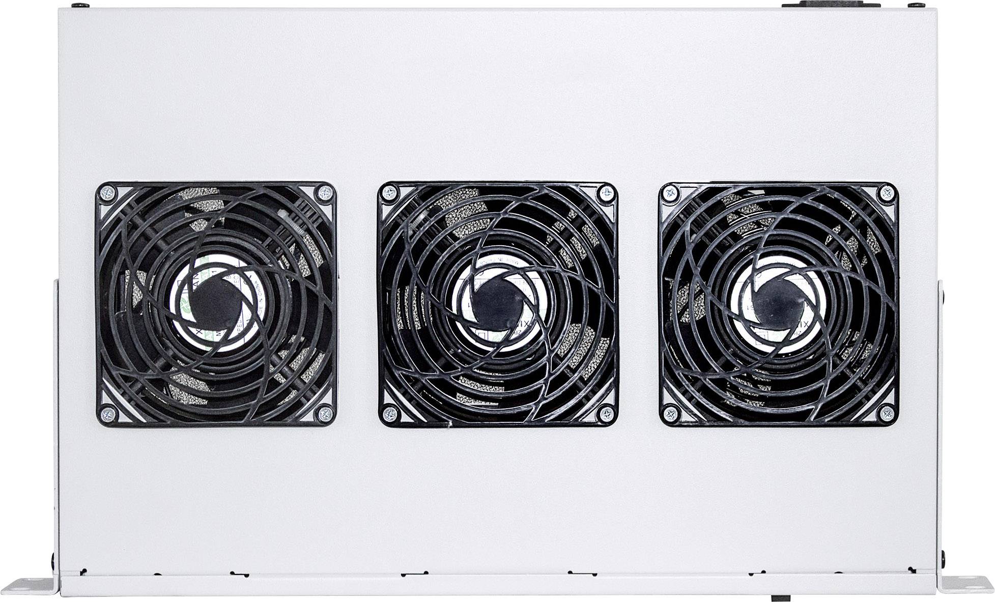 Intellinet 712378 19 Zoll 3 x Netzwerkschrank-Lüfter 1 HE Grau