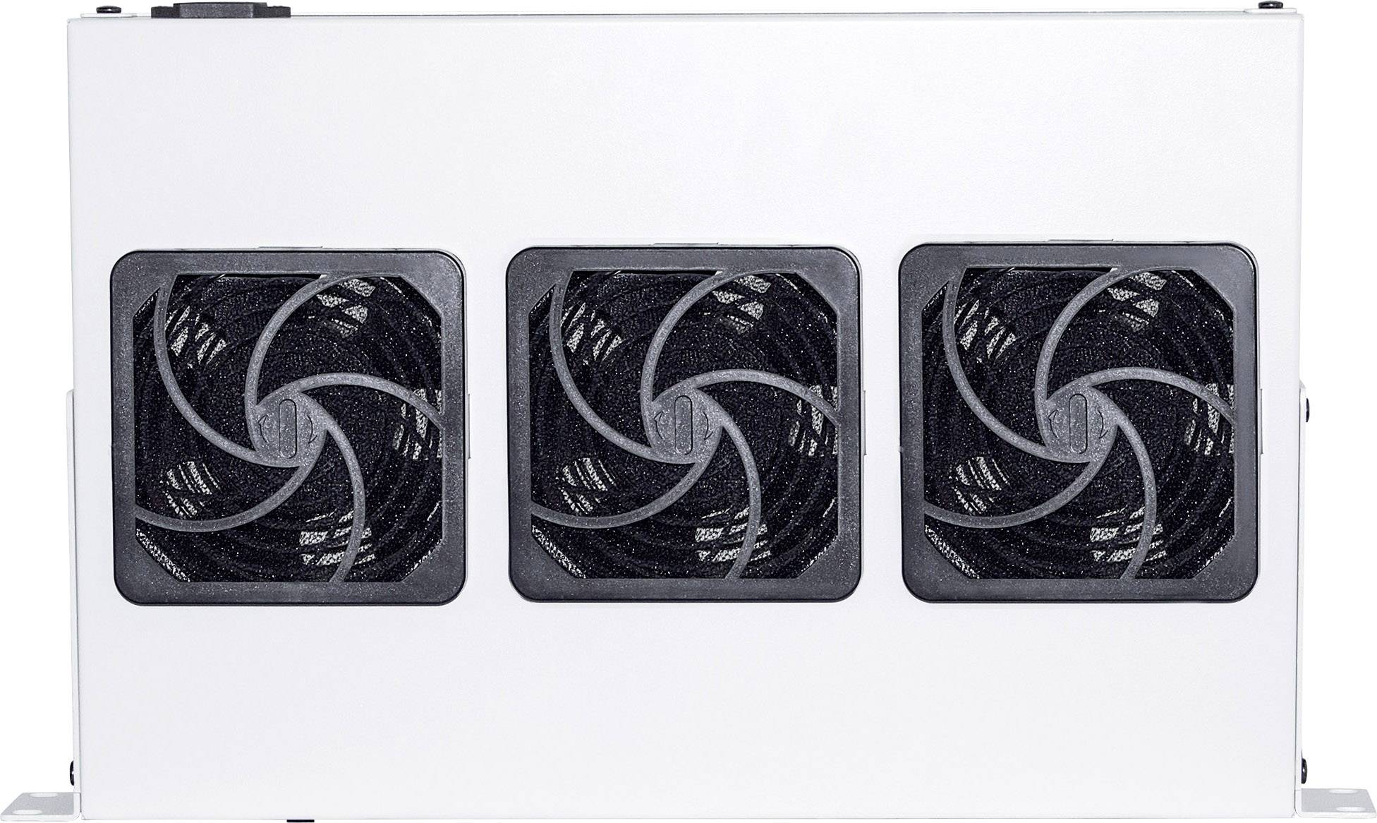 Intellinet 712378 19 Zoll 3 x Netzwerkschrank-Lüfter 1 HE Grau