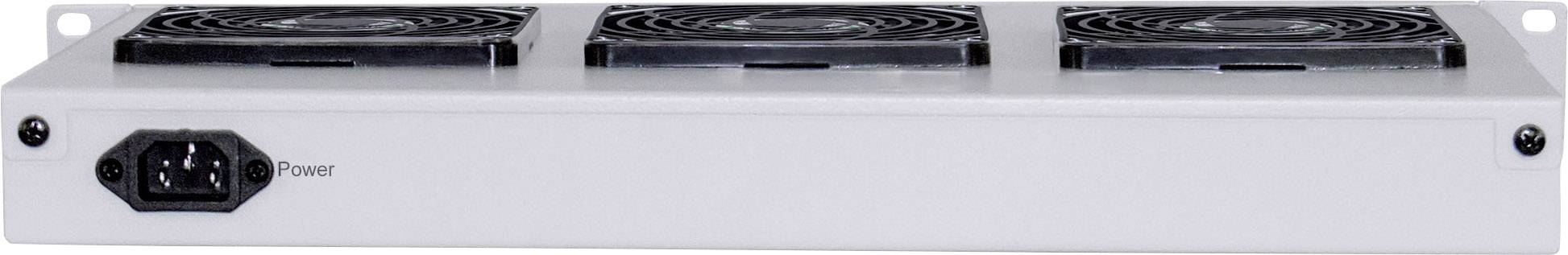Intellinet 712378 19 Zoll 3 x Netzwerkschrank-Lüfter 1 HE Grau