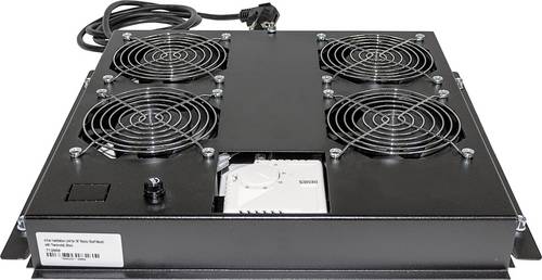 Intellinet 712866 19 Zoll 4 x Netzwerkschrank-Lüfter 1 HE Schwarz
