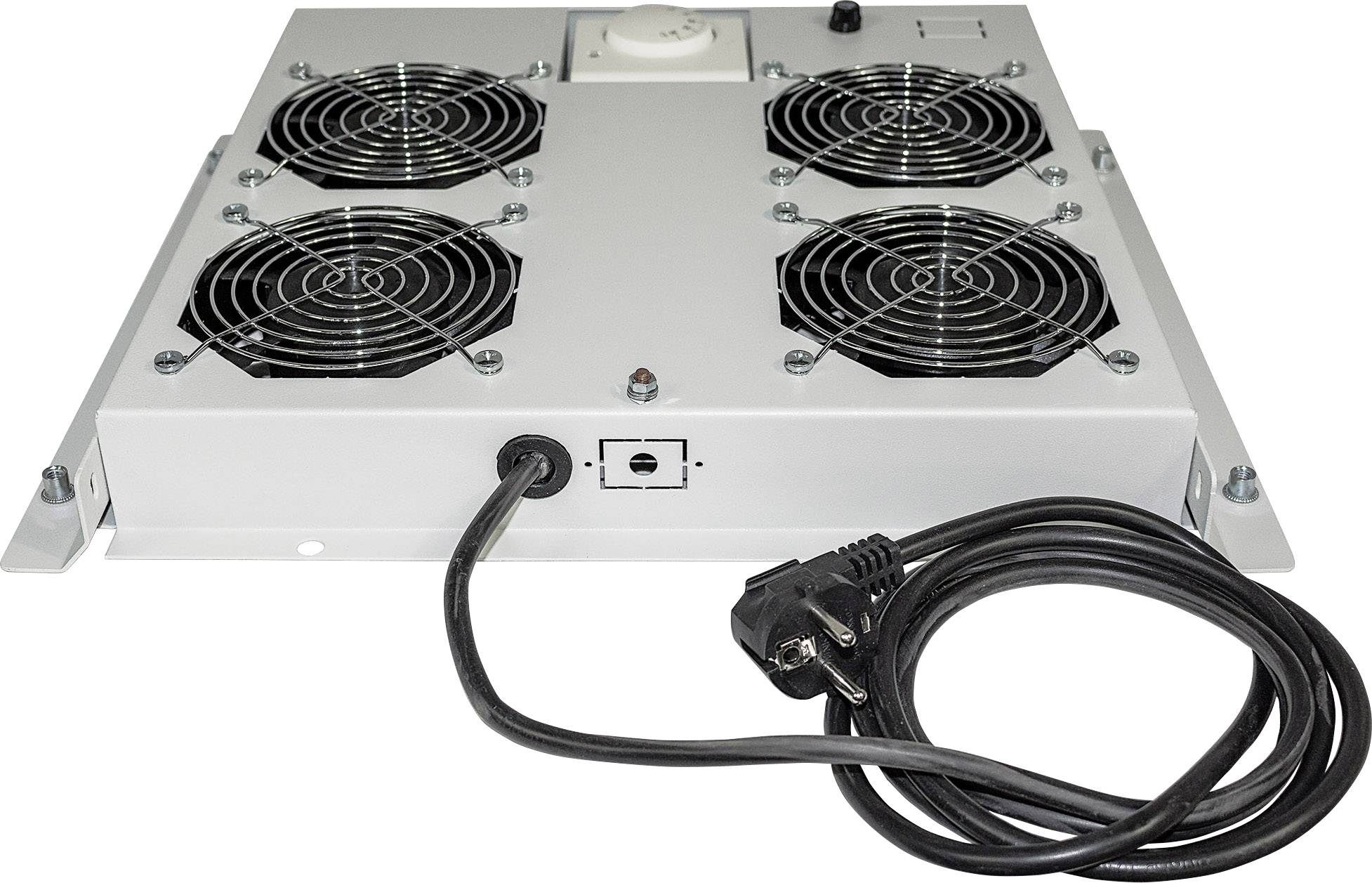 Intellinet 712798 19 Zoll 4 x Netzwerkschrank-Lüfter 1 HE Grau