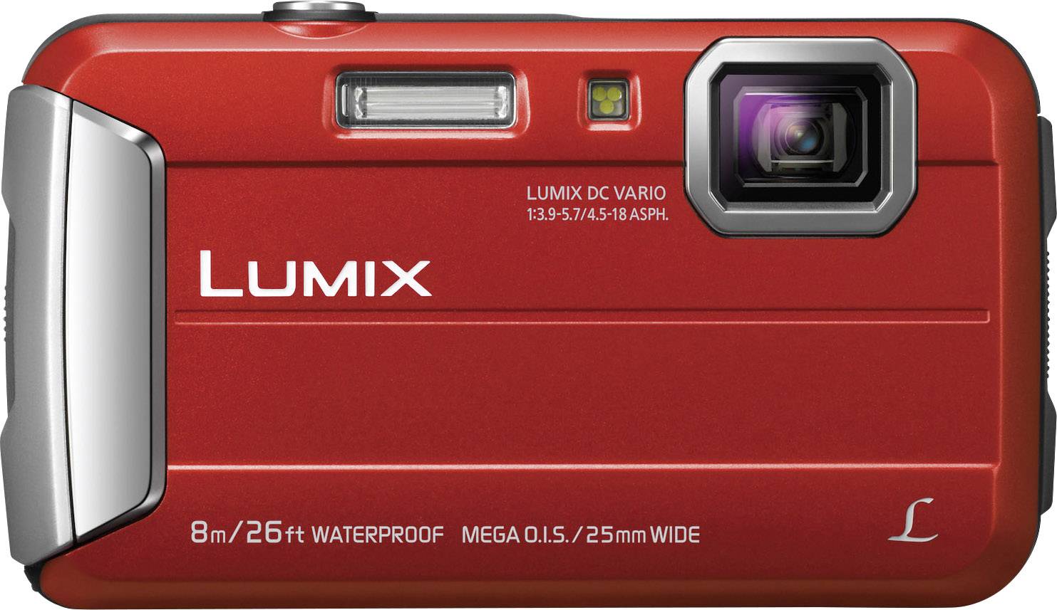 Panasonic DMC-FT30EG-R Digitalkamera 16.1 Megapixel Opt. Zoom: 4 x Rot Unterwasserkamera, Frostbeständig, Spritzwassergeschützt