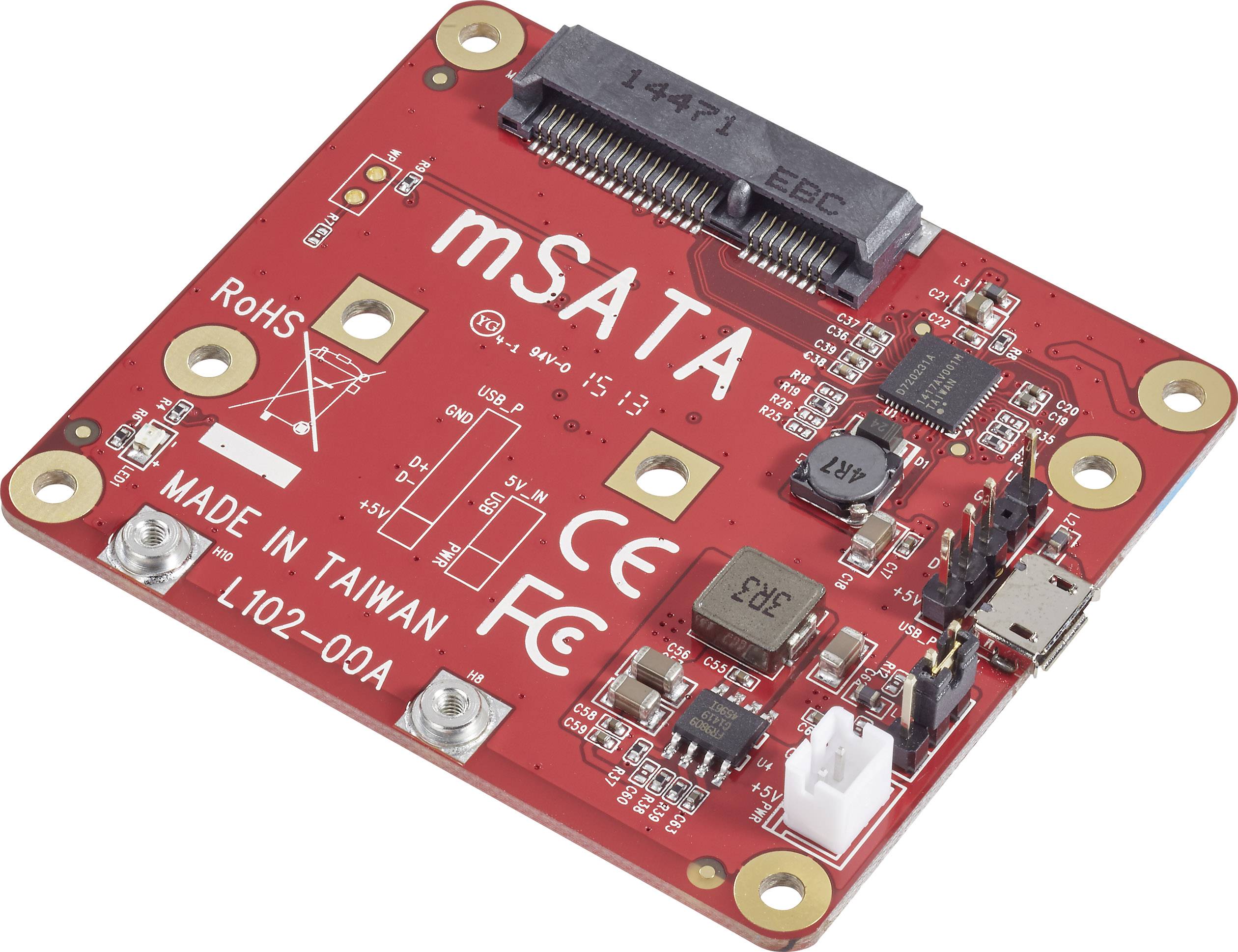 Renkforce USB/mSATA-Converter Shield Passend für (Entwicklungskits): Raspberry Pi®