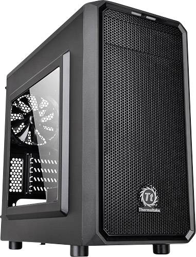 Thermaltake CA-1D4-00S1WN-00 Midi-Tower Gaming-Gehäuse Schwarz Seitenfenster, Werkzeugfreie Festpla