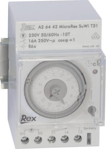 REX Zeitschaltuhren A26442 Hutschienen-Zeitschaltuhr 230V 16 A/250V