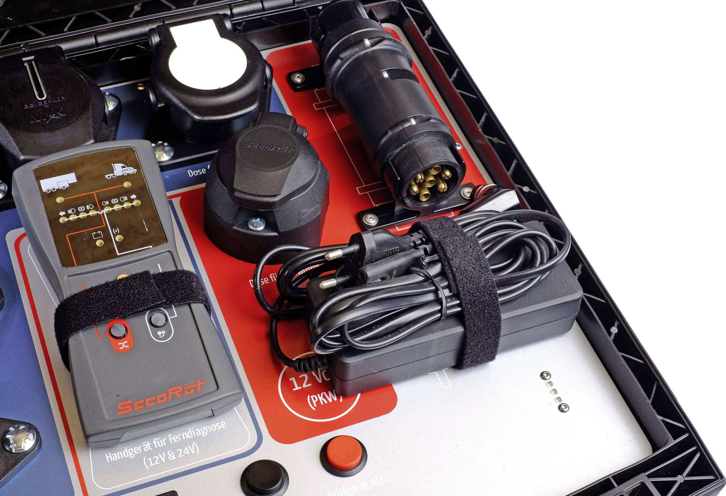 SecoRüt 40410 Wireless ControlCase Funk Anhängerprüfkoffer 12 V, 24V Pole:7/13/15