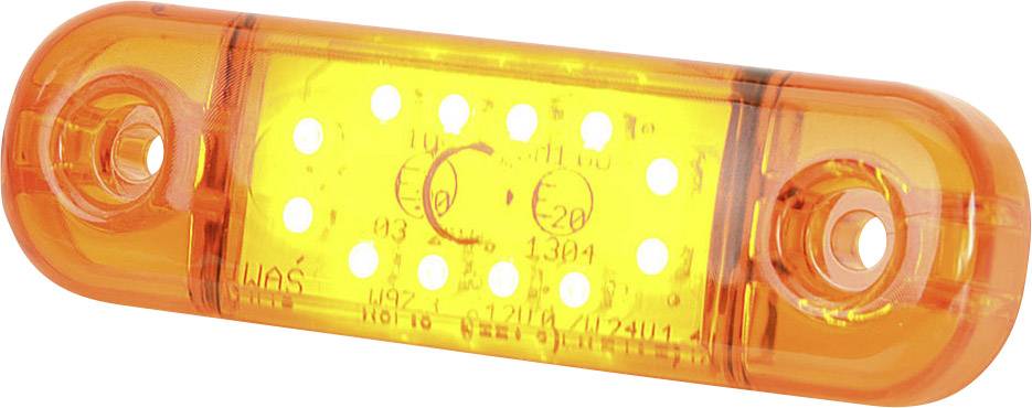 SecoRüt Umriss-Markierungsleuchte Offene Kabelenden Markierungsleuchte seitlich 12 V, 24 V Orange Klarglas