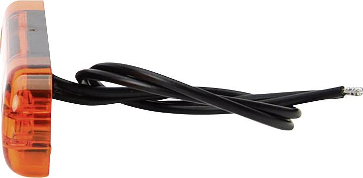 SecoRüt Umriss-Markierungsleuchte Offene Kabelenden Markierungsleuchte seitlich 12 V, 24 V Orange Klarglas