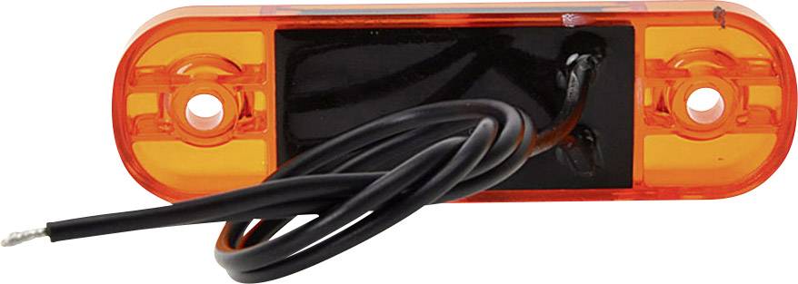 SecoRüt Umriss-Markierungsleuchte Offene Kabelenden Markierungsleuchte seitlich 12 V, 24 V Orange Klarglas