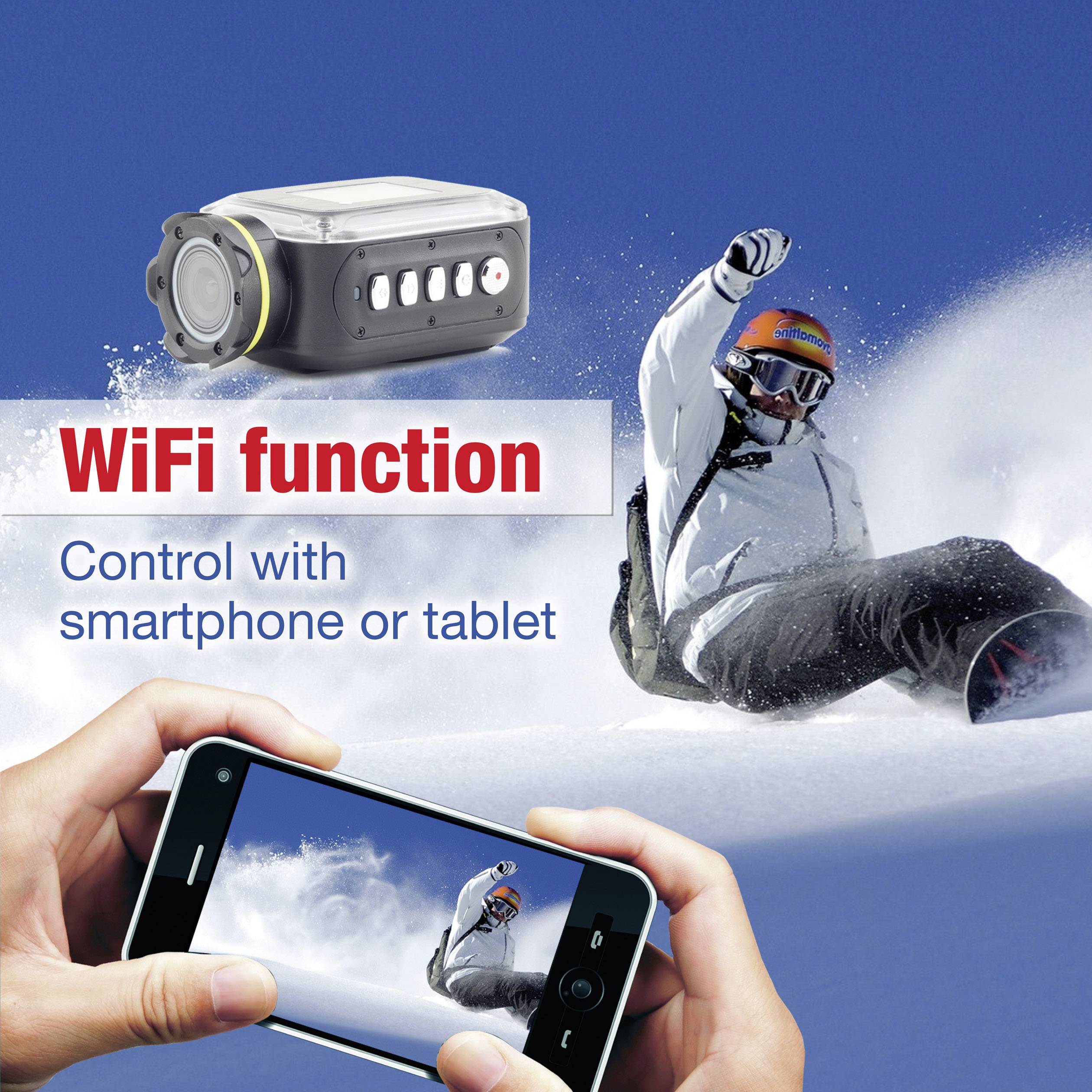 Gembird W-01 Action Cam Full-HD, WLAN, Wasserfest, NFC, Staubgeschützt