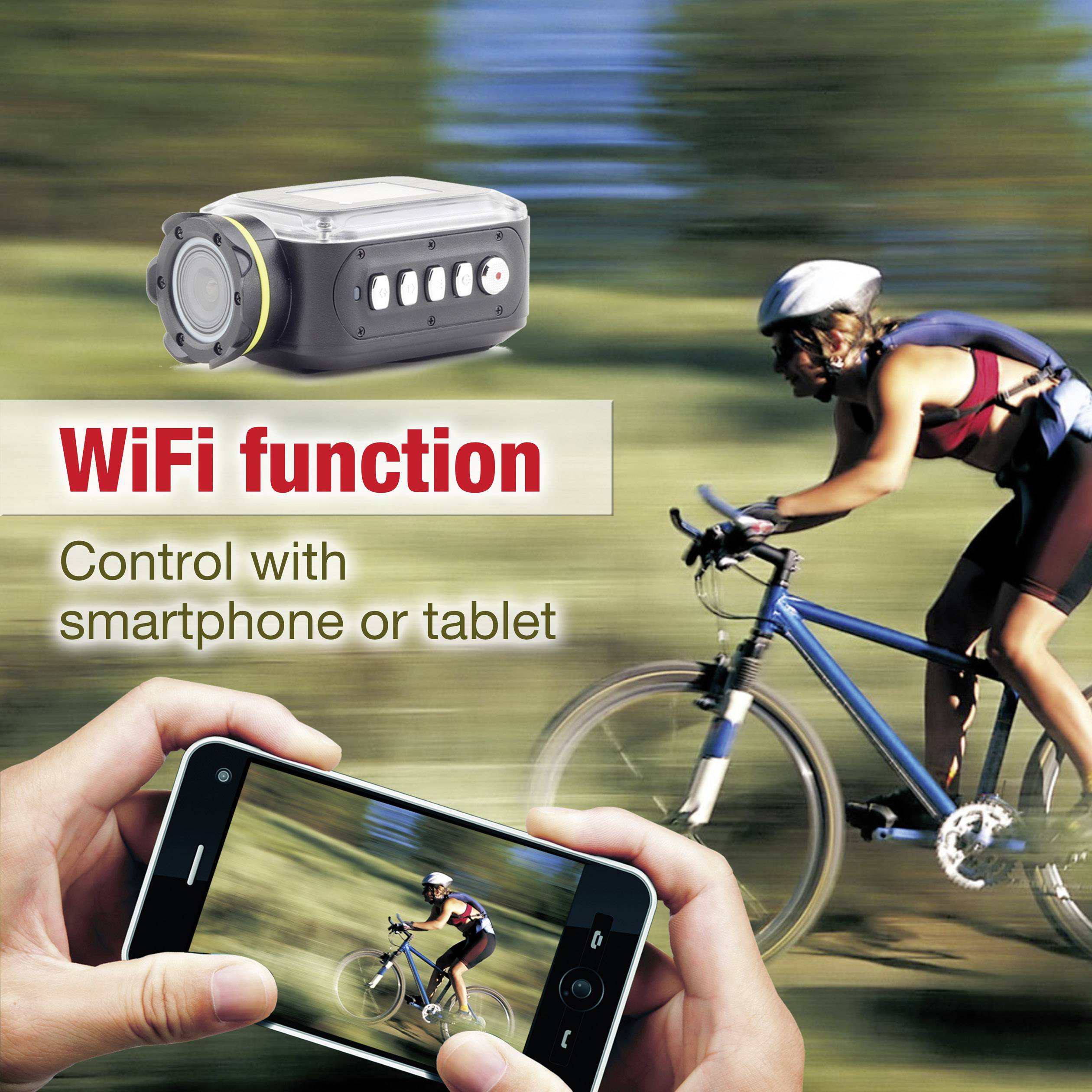 Gembird W-01 Action Cam Full-HD, WLAN, Wasserfest, NFC, Staubgeschützt