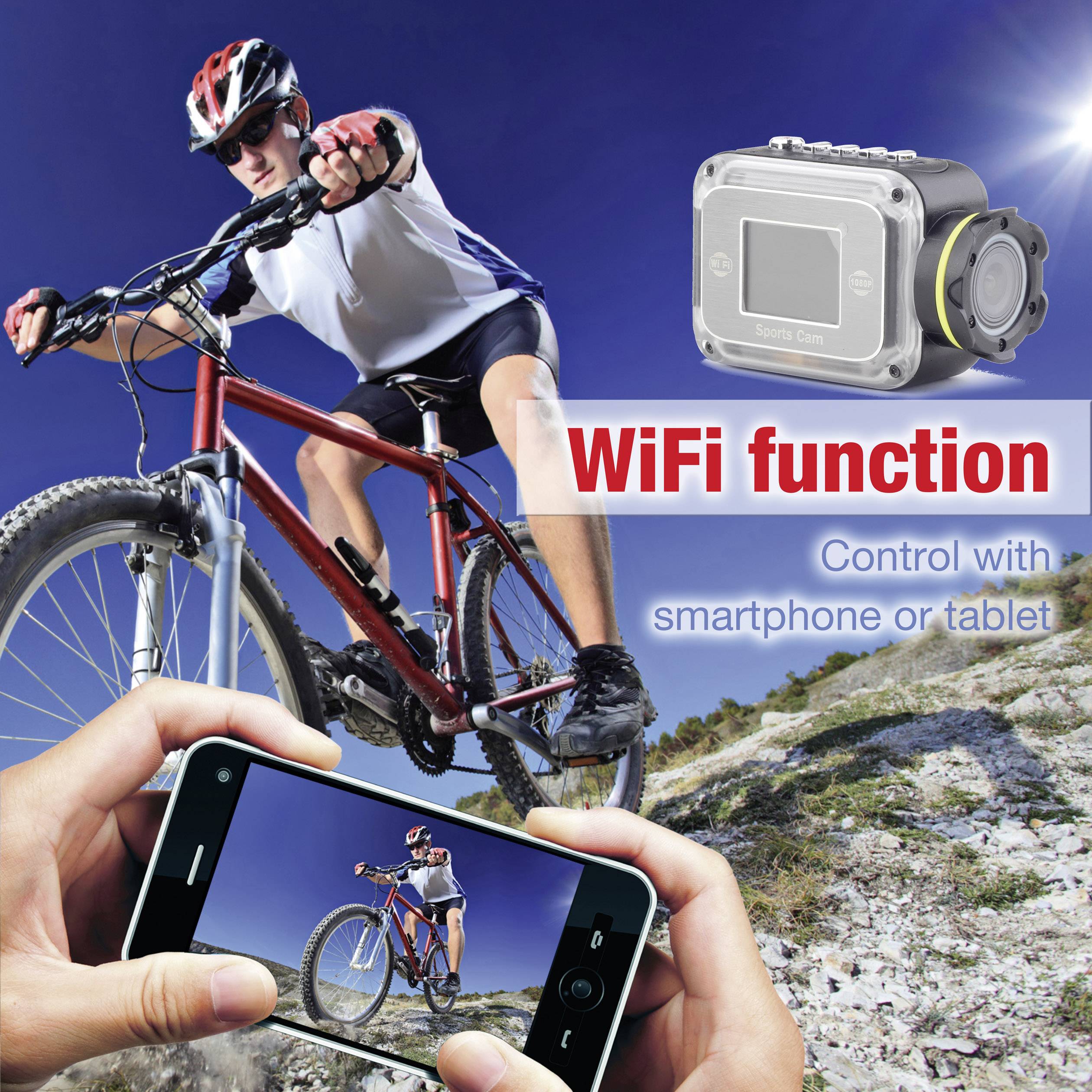 Gembird W-01 Action Cam Full-HD, WLAN, Wasserfest, NFC, Staubgeschützt