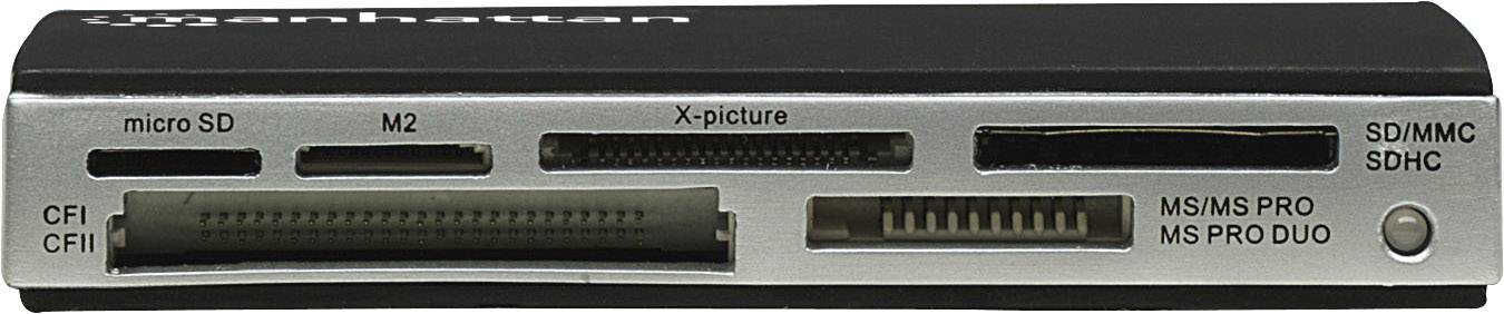 Manhattan 100939 Externer Speicherkartenleser USB 2.0 Schwarz (matt)