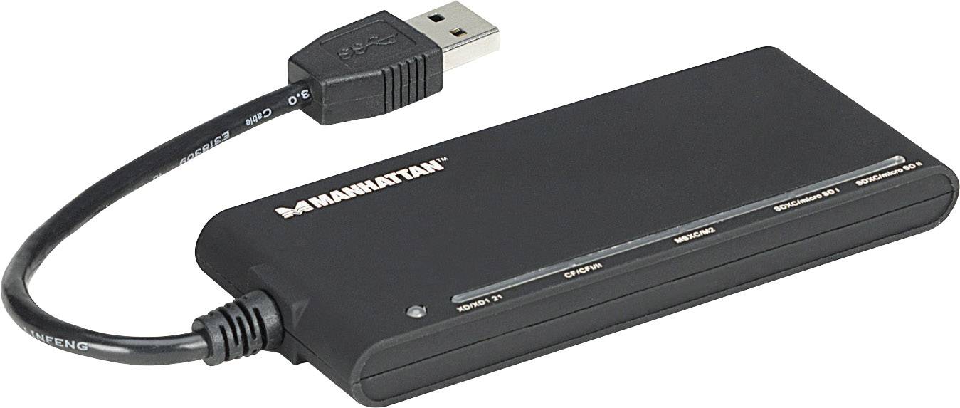 Manhattan 101653 Externer Speicherkartenleser USB-A (USB 3.2 Gen 1) Schwarz