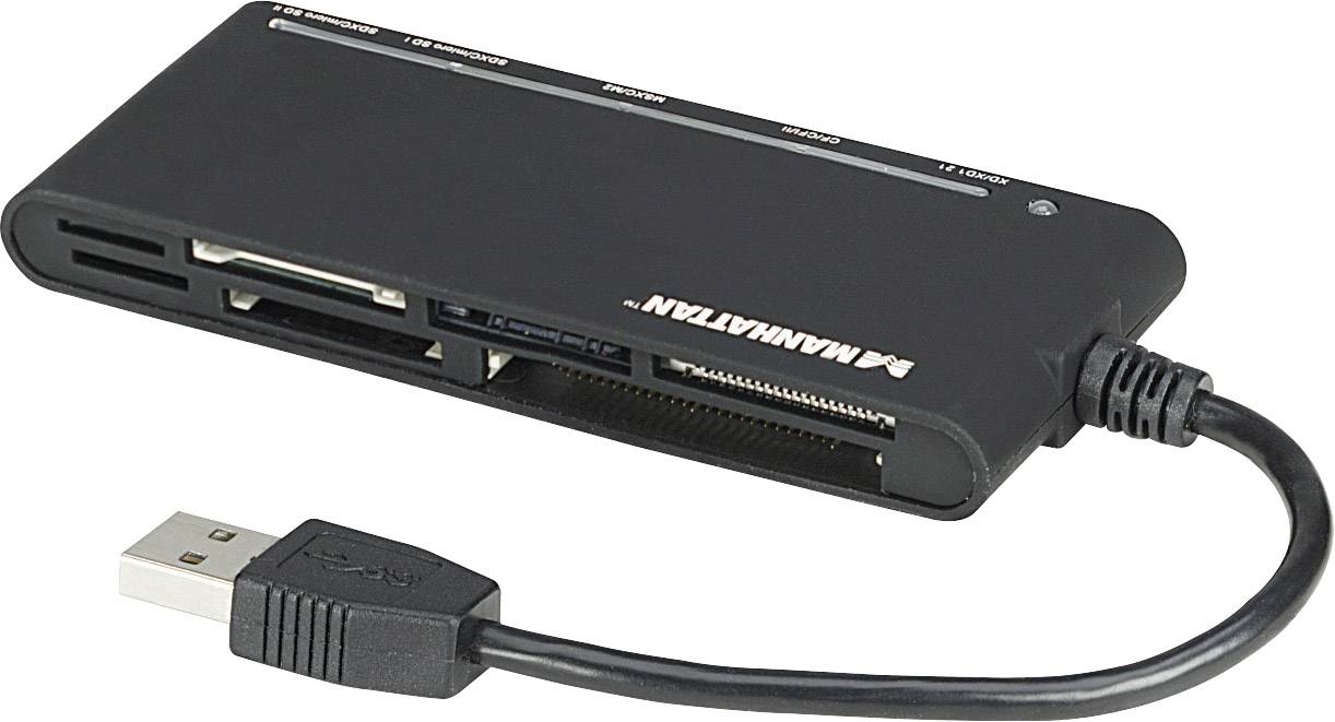 Manhattan 101653 Externer Speicherkartenleser USB-A (USB 3.2 Gen 1) Schwarz