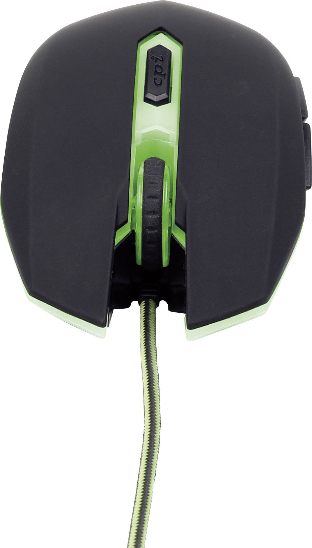 Gembird MUSG-001-G Gaming-Maus USB Grün 6 Tasten 2400 dpi Beleuchtet
