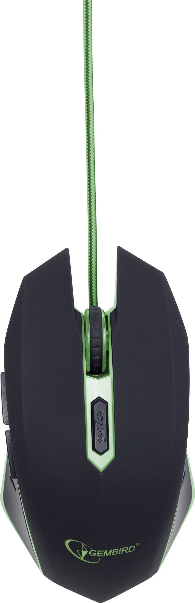 Gembird MUSG-001-G Gaming-Maus USB Grün 6 Tasten 2400 dpi Beleuchtet
