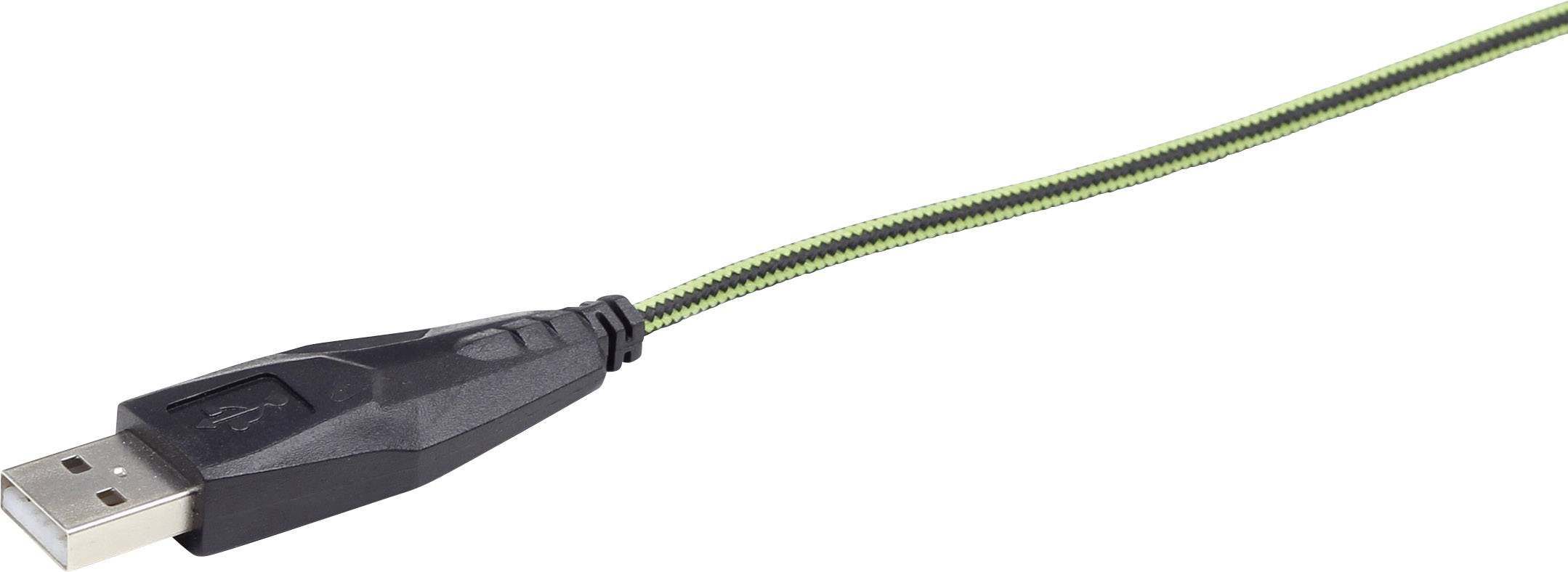 Gembird MUSG-001-G Gaming-Maus USB Grün 6 Tasten 2400 dpi Beleuchtet