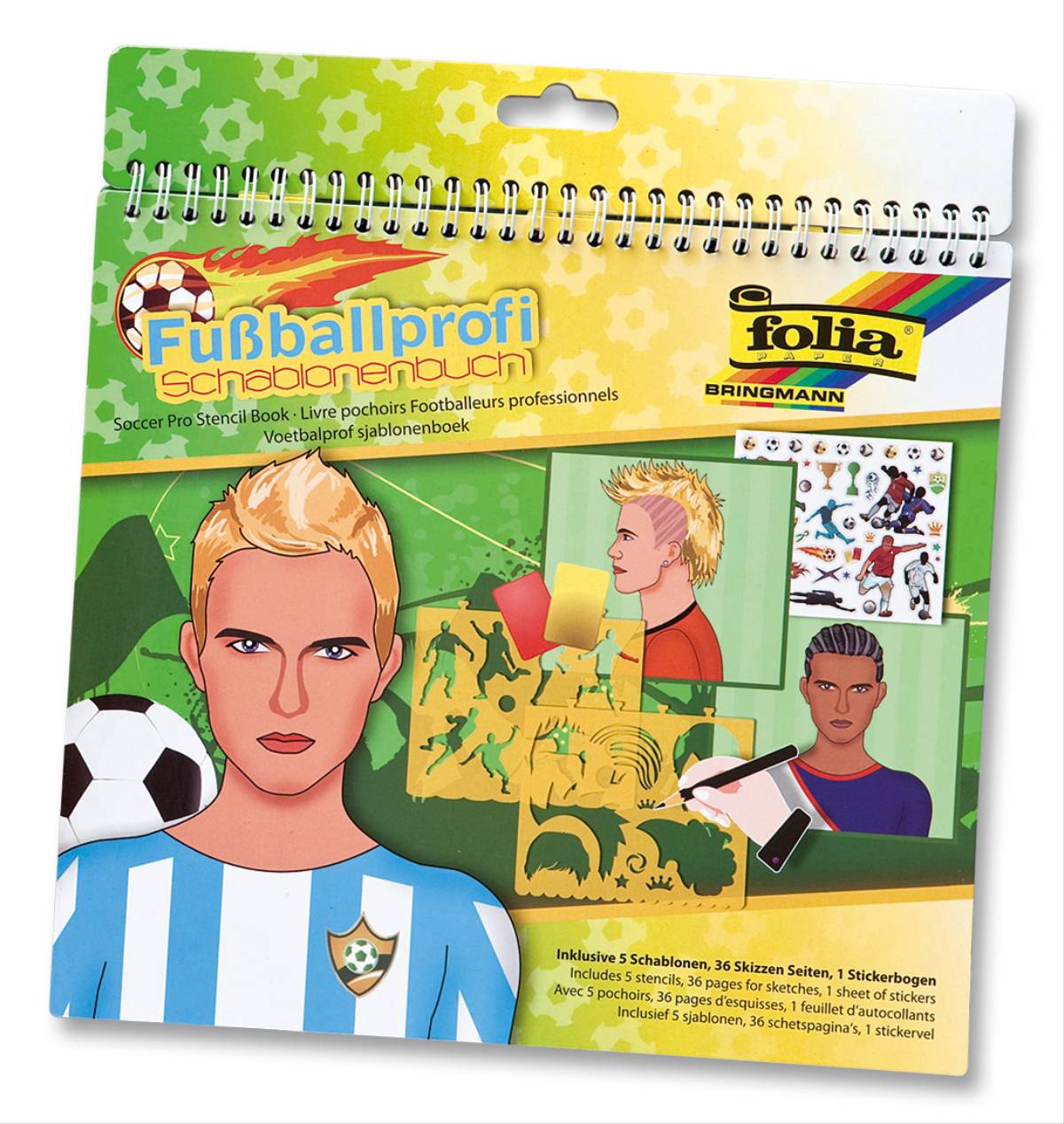 Schablonenbuch groß - FUSSBALLPROFI