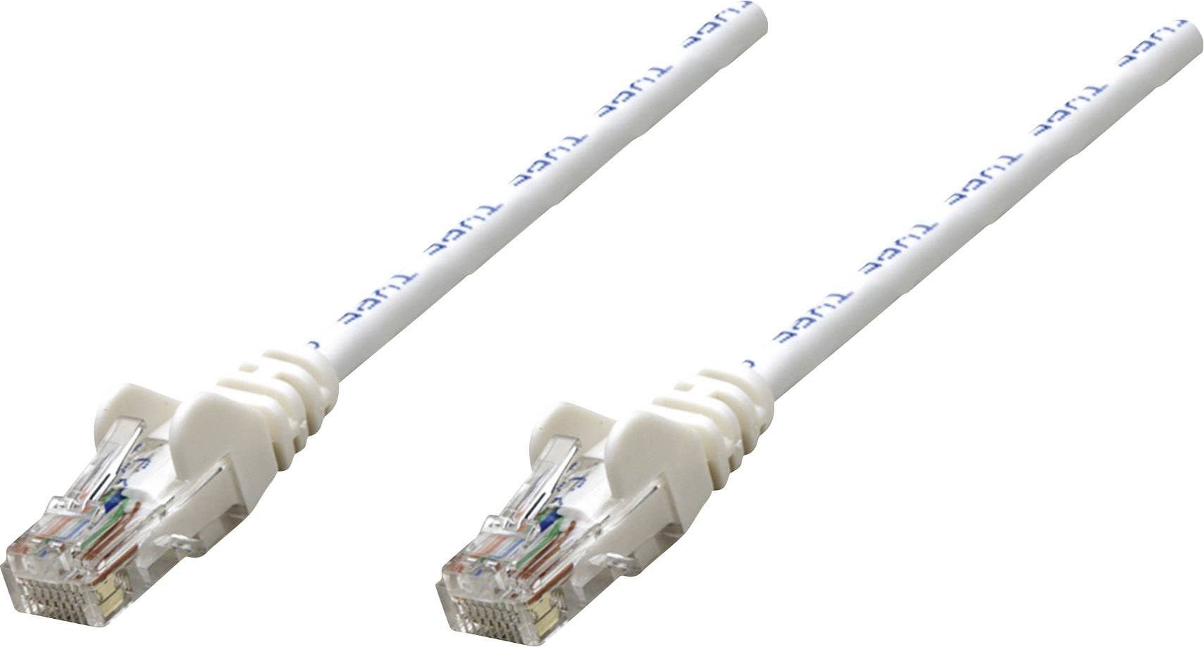 Intellinet 735636 RJ45 CAT 6 S/FTP 5.00 m Weiß vergoldete Steckkontakte 1 St.