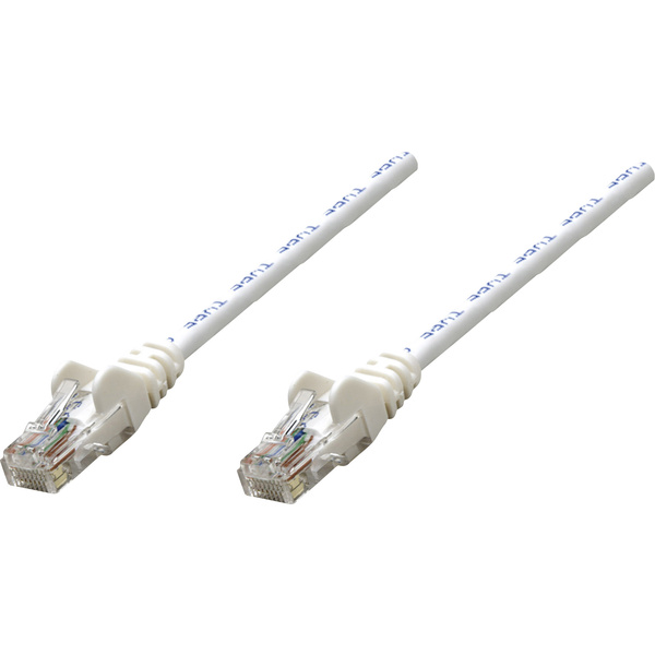 Intellinet 735735 RJ45 Netzwerkkabel, Patchkabel CAT 6 S/FTP 7.50m Weiß vergoldete Steckkontakte 1St.