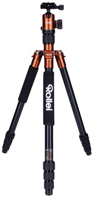 Rollei C5i Dreibeinstativ Arbeitshöhe=11 - 156 cm Orange
