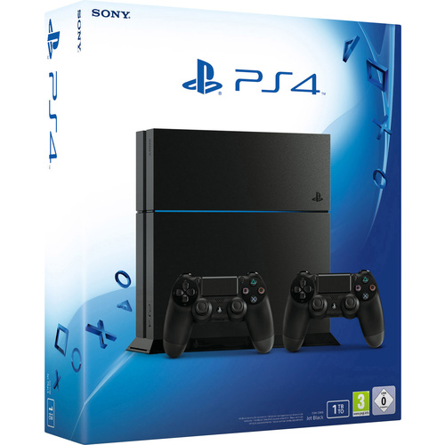 Sony Computer Entertainment Playstation® 4 Konsole 1 TB Schwarz inkl. 2 Wireless Controller